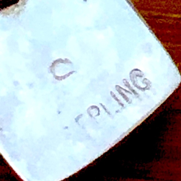 $69  Signed Native American Estate Designer Earrings  Marked S STERLING - Picture 2 of 4